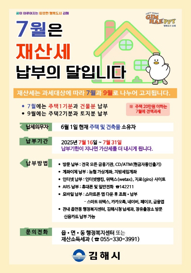 [크기변환]7.16(김해시  2025년 7월 재산세 666억원 부과)1.jpg